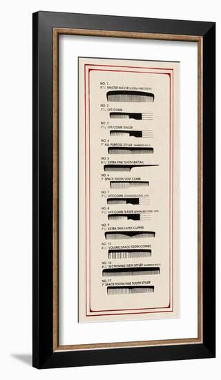 Barbershop Combs-Kara Smith-Framed Giclee Print