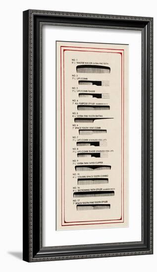 Barbershop Combs-Kara Smith-Framed Giclee Print