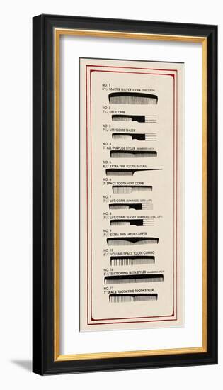 Barbershop Combs-Kara Smith-Framed Giclee Print