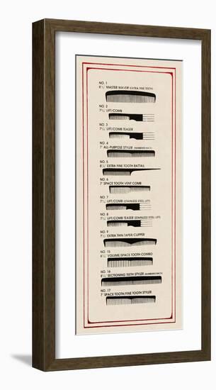 Barbershop Combs-Kara Smith-Framed Giclee Print