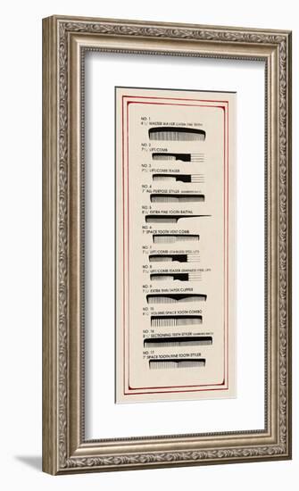 Barbershop Combs-Kara Smith-Framed Art Print