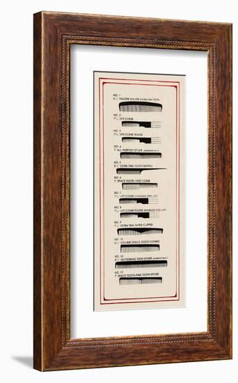 Barbershop Combs-Kara Smith-Framed Art Print