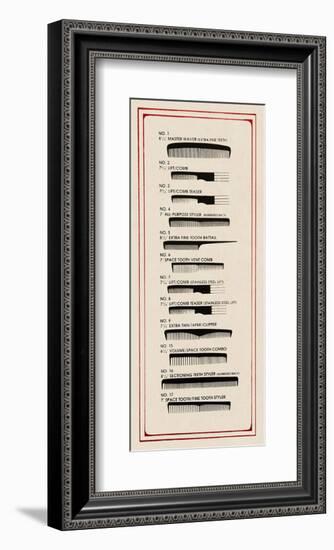 Barbershop Combs-Kara Smith-Framed Art Print