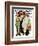 "Barbershop Quartet" Saturday Evening Post Cover, September 26,1936-Norman Rockwell-Framed Giclee Print