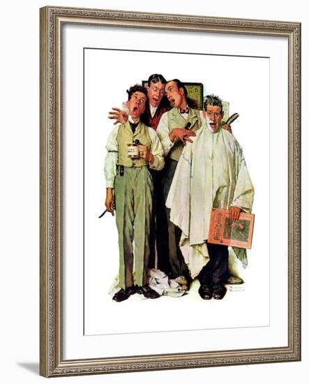 "Barbershop Quartet", September 26,1936-Norman Rockwell-Framed Giclee Print