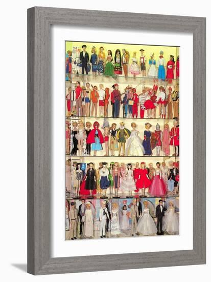 Barbie Doll Collection, Retro-null-Framed Art Print