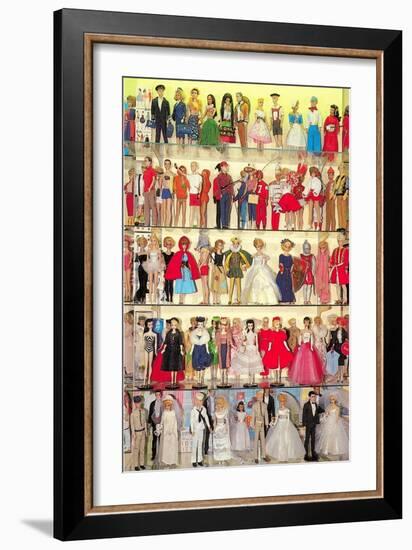 Barbie Doll Collection, Retro-null-Framed Art Print