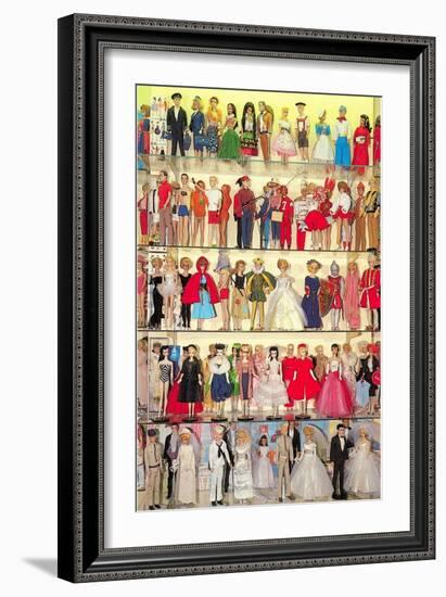 Barbie Doll Collection, Retro-null-Framed Art Print