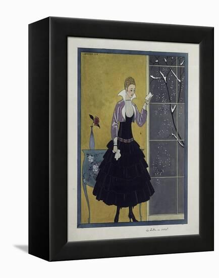 Barbier Black Dress-Vintage Apple Collection-Framed Premier Image Canvas