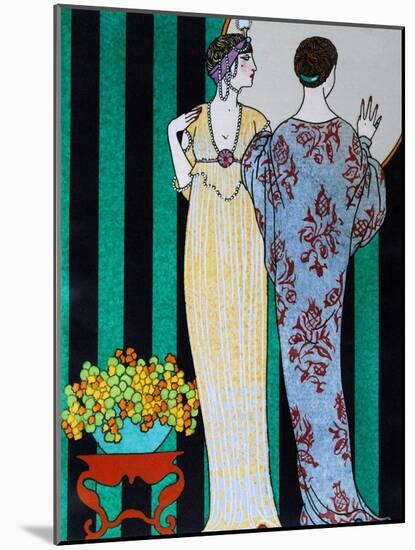Barbier Two Fashion Plaits-Vintage Apple Collection-Mounted Giclee Print