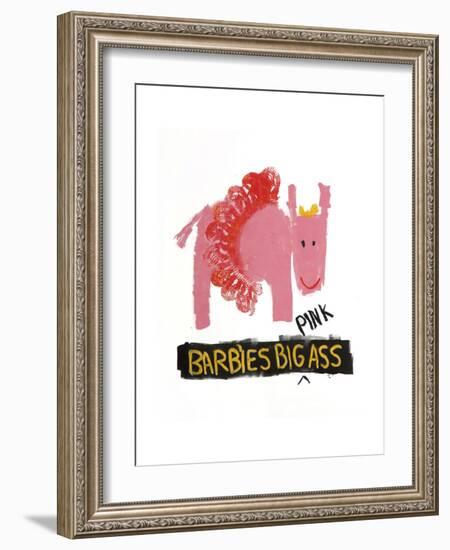 Barbies Big Pink Ass-Jennie Cooley-Framed Giclee Print