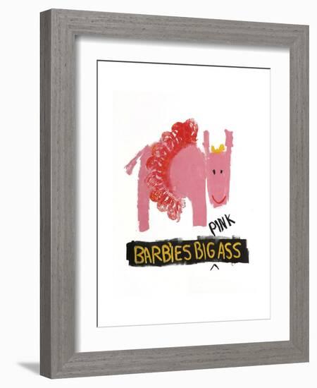 Barbies Big Pink Ass-Jennie Cooley-Framed Giclee Print