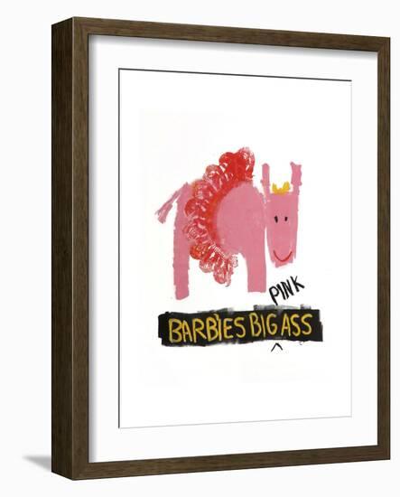 Barbies Big Pink Ass-Jennie Cooley-Framed Giclee Print