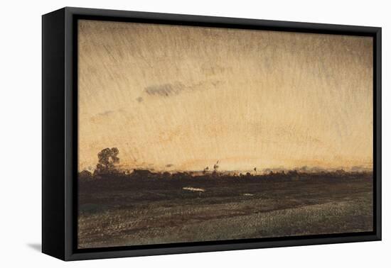 Barbizon, le crépuscule, près de la porte aux Vaches-Félix Ziem-Framed Premier Image Canvas