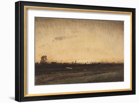 Barbizon, le crépuscule, près de la porte aux Vaches-Félix Ziem-Framed Giclee Print