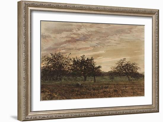 Barbizon: le crépuscule-Félix Ziem-Framed Giclee Print