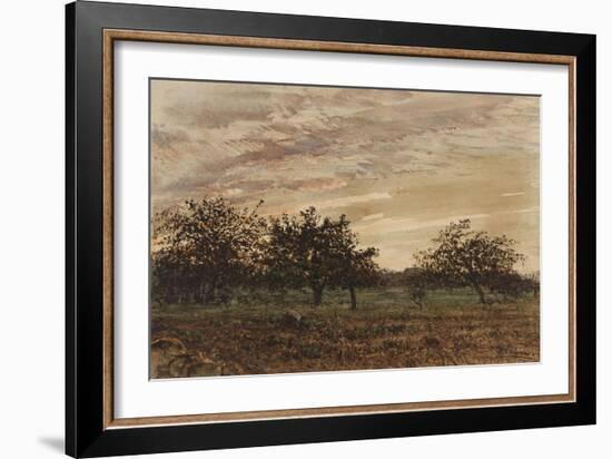 Barbizon: le crépuscule-Félix Ziem-Framed Giclee Print