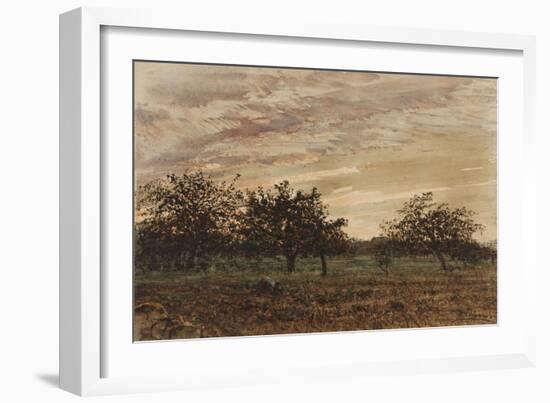 Barbizon: le crépuscule-Félix Ziem-Framed Giclee Print