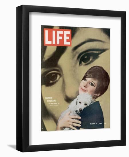 Barbra Streisand, March 18, 1966-Bill Eppridge-Framed Photographic Print