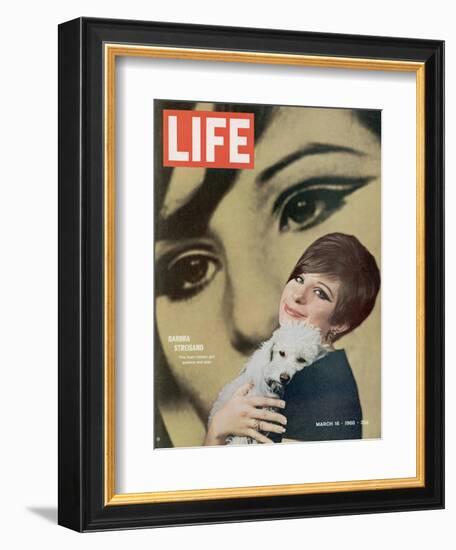 Barbra Streisand, March 18, 1966-Bill Eppridge-Framed Photographic Print