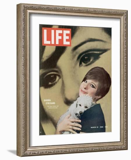 Barbra Streisand, March 18, 1966-Bill Eppridge-Framed Photographic Print