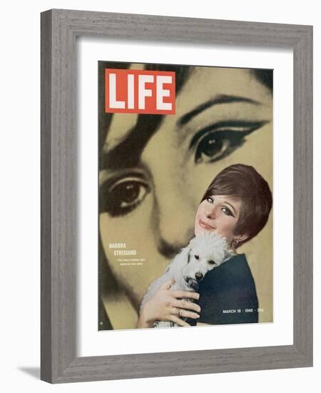 Barbra Streisand, March 18, 1966-Bill Eppridge-Framed Photographic Print