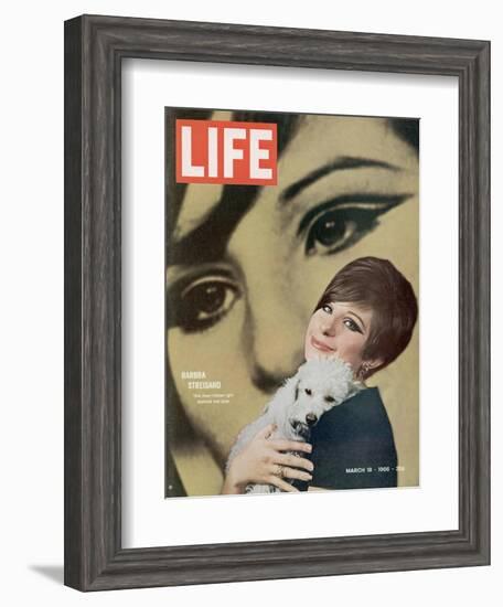 Barbra Streisand, March 18, 1966-Bill Eppridge-Framed Photographic Print