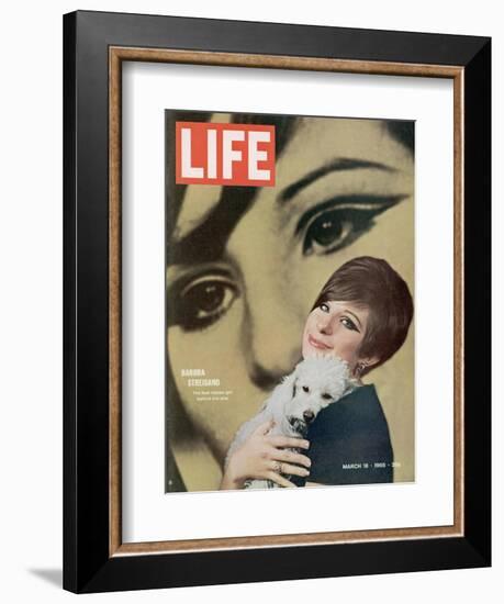 Barbra Streisand, March 18, 1966-Bill Eppridge-Framed Photographic Print