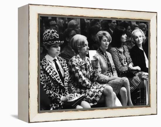 Barbra Streisand, Marlene Dietrich, Elsa Martinelli, Wearing Chanel Suits at Chanel Fashion Show-Bill Eppridge-Framed Premier Image Canvas