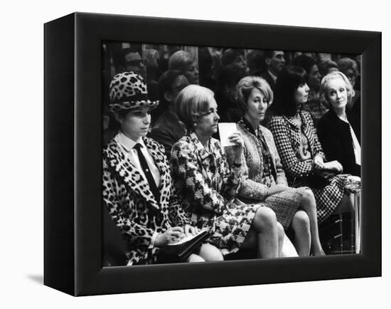 Barbra Streisand, Marlene Dietrich, Elsa Martinelli, Wearing Chanel Suits at Chanel Fashion Show-Bill Eppridge-Framed Premier Image Canvas