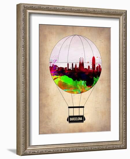 Barcelona Air Balloon 2-NaxArt-Framed Art Print