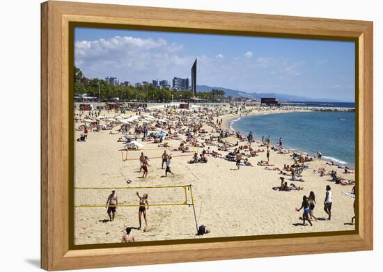 Barcelona Beach, Barcelona, Catalonia, Spain-Mark Mawson-Framed Premier Image Canvas