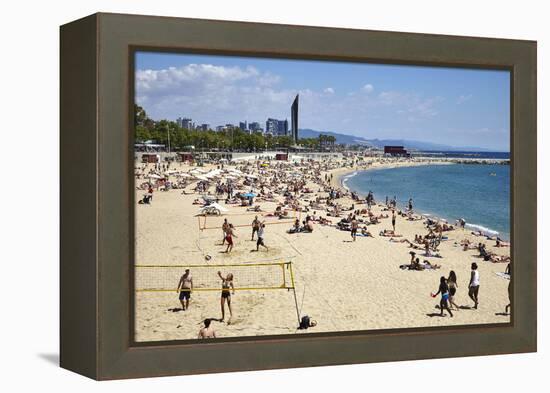 Barcelona Beach, Barcelona, Catalonia, Spain-Mark Mawson-Framed Premier Image Canvas