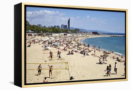 Barcelona Beach, Barcelona, Catalonia, Spain-Mark Mawson-Framed Premier Image Canvas