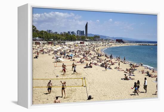 Barcelona Beach, Barcelona, Catalonia, Spain-Mark Mawson-Framed Premier Image Canvas