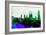 Barcelona City Skyline-NaxArt-Framed Art Print