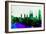 Barcelona City Skyline-NaxArt-Framed Art Print