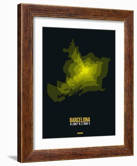 Barcelona Radiant Map 1-NaxArt-Framed Art Print