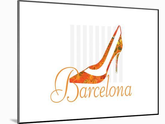 Barcelona Shoe-Elle Stewart-Mounted Art Print