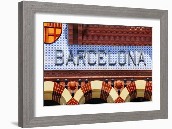 Barcelona Sign-nito-Framed Art Print