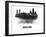 Barcelona Skyline Brush Stroke - Black II-NaxArt-Framed Art Print