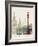 Barcelona Skyline Poster-paulrommer-Framed Art Print