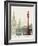 Barcelona Skyline Poster-paulrommer-Framed Art Print