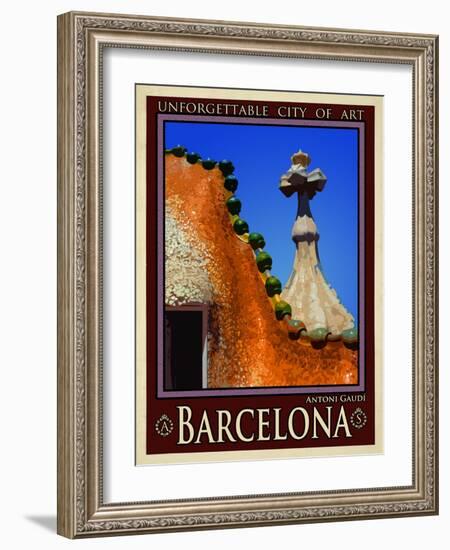 Barcelona Spain 1-Anna Siena-Framed Giclee Print