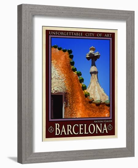 Barcelona Spain 1-Anna Siena-Framed Giclee Print