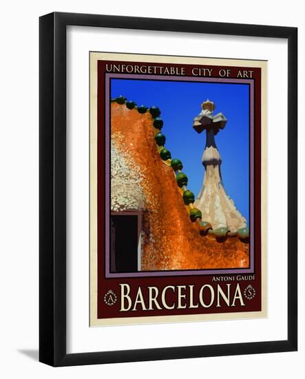 Barcelona Spain 1-Anna Siena-Framed Giclee Print