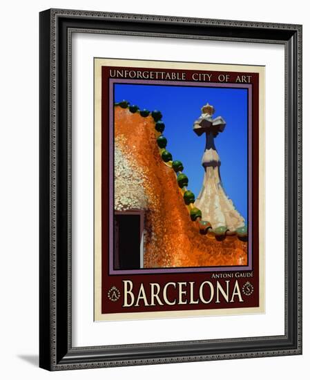 Barcelona Spain 1-Anna Siena-Framed Giclee Print