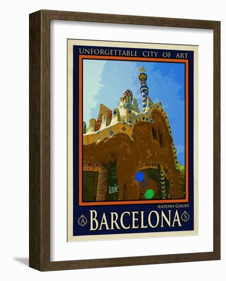 Barcelona Spain 2-Anna Siena-Framed Giclee Print