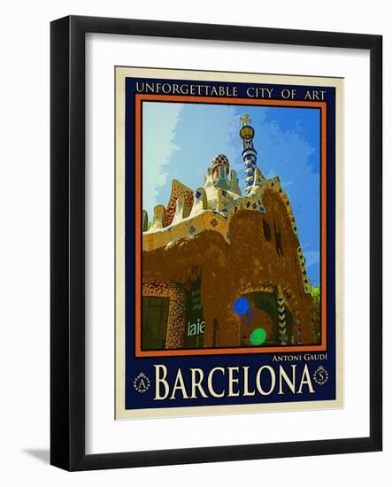 Barcelona Spain 2-Anna Siena-Framed Giclee Print