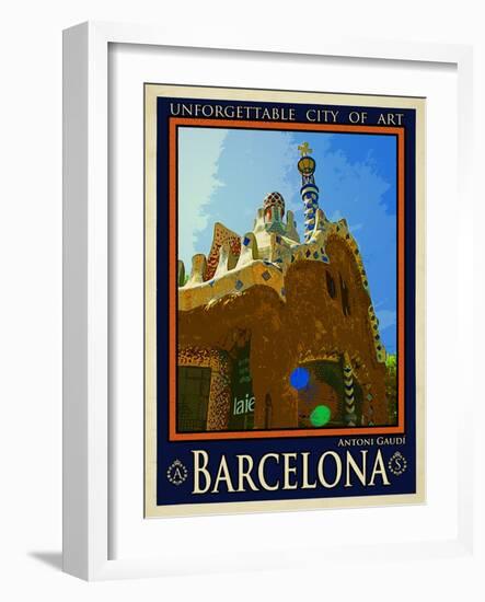 Barcelona Spain 2-Anna Siena-Framed Giclee Print